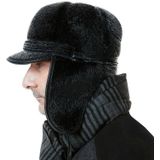 Herfst en Winter Imitatie Mink Fur Warm Bombrt Hoeden Flight Cap voor mannen van middelbare leeftijd  Grootte:M(56-58cm)(Grijs)