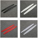 4 Pairs Car Front Rear Bumper Anti-Collision And Anti-Scratch Strips Body Scratch Decoration Stickers  Color: Gray