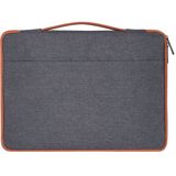 15 4 inch Fashion casual polyester + nylon laptop handtas aktetas Notebook Cover Case  voor MacBook  Samsung  Lenovo  Xiaomi  Sony  DELL  CHUWI  ASUS  HP (grijs)