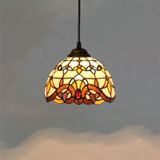 YWXLight 8 inch Glas-in-lood restaurant Bar Gangen Balkon Hanglamp Licht