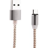 360 graden draaiend 1m golf stijl Micro USB naar USB 2.0 sterke magnetische Lader Kabel met LED Indicator Voor Samsung  HTC  LG  Sony  Huawei  Lenovo  Xiaomi nl andere Smartphones(Goud)