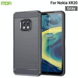 Voor Nokia XR20 MOFI Gentless Series Geborsteld Textuur Carbon Fiber Soft TPU Case
