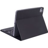 X-11BCS Skin Plain Texture Afneembare Bluetooth Keyboard Case voor iPad Pro 11 inch 2020 / 2018  met Touchpad & Pen Slot & Backlight (Zwart)