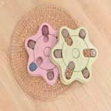 Pet Toy Dog Food Turntable Eating Puzzle Anti-Smashing Dog Bowl Supplies  Style:Hexagon Style(Green)