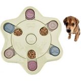 Pet Toy Dog Food Turntable Eating Puzzle Anti-Smashing Dog Bowl Supplies  Style:Hexagon Style(Green)