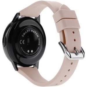 20 mm universele siliconen horlogeband met T-gesp (roze zand)