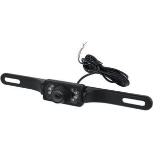 6 LED IR Infrarood waterdichte Night Vision Wireless Kentekenplaat Frame achteruit achterbaak Rear View Camera  ondersteuning genstalleerd in de auto DVD-Navigator of auto Monitor  brede kijkhoek: 140 graden (WD001)(Black)