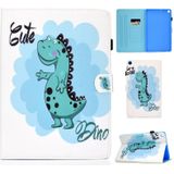 Voor Galaxy Tab S6 Lite Naaideraden horizontaal beschilderde platte leren behuizing met Pen Cover & Anti Skid Strip & Card Slot & Holder(Dinosaur)