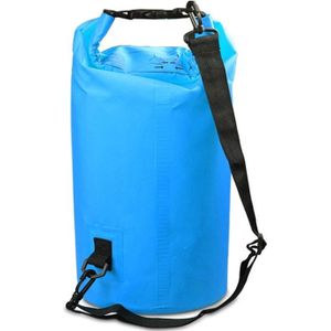 Outdoor waterdichte dubbele schoudertas droge zak PVC vat tas  capaciteit: 30L (hemelsblauw)
