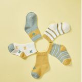 10 paar lente en zomer kinderen sokken gekamd katoenen tube sokken XL (Lucky Clover)