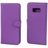 For Samsung Galaxy S8 Cross Texture Detachable Leather Phone Case(Purple)