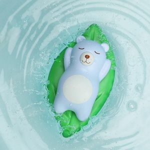3 PCS badkamer spelen speelgoed baby baden water poppen op de ketting zwemmen beren en hagedissen voor kinderen (lichtblauwe beer)
