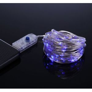 10m blauw licht USB zilver draad String licht  100 LEDs 8 modi Fairy decoratieve licht Lamp met 13-toetsen afstandsbediening  DC 5V