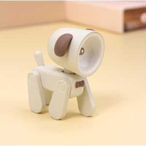 Oplaadbare DIY Cartoon Nachtlampje Desktop Ornament Mini Tafellamp (Puppy Beige)