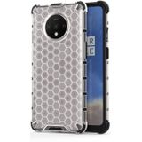 Voor OnePlus 7T schokbestendige honingraat PC + TPU case (grijs)