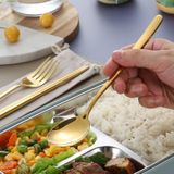 3 PCS / Set Creative Stainless Steel Spoon Fork Chopsticks Portable Tableware Set  Color:Blue