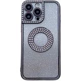 Voor iPhone 14 Electroplated Diamond Gradient Glitter Phone Case (Zilver)
