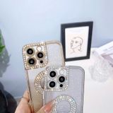 Voor iPhone 14 Electroplated Diamond Gradient Glitter Phone Case (Zilver)