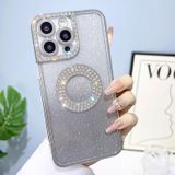 Voor iPhone 14 Electroplated Diamond Gradient Glitter Phone Case (Zilver)