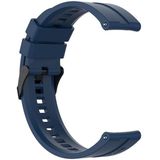 Voor Huawei Watch GT 2 42mm Siliconen vervangende polsbandje met zwarte gesp (donkerblauw)