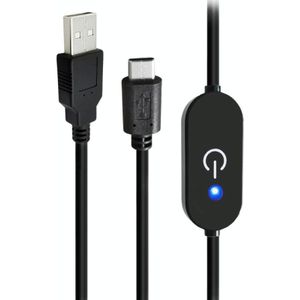 JUNSUNMAY Type-C naar USB LED Touch Inline Dimmer Controller voor enkele kleur  lengte 1m