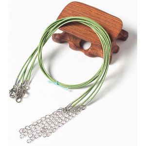 100 PCS Crystal Pendant Necklace Rope Jewelry Lanyard(Green)