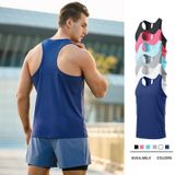 H-vorm zomer heren sportvest casual ademend sneldrogend hardloopvest voor buiten  maat: L (watermeloen rood)