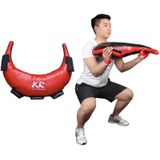 KR Fitness Training Sandbag Weight-Bearing Exercise Equipment Croissant without Filler(Red Leather + Black Belt)