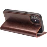 QIALINO Horizontale Flip Lederen case met houder & kaartslots & portemonnee voor iPhone 12 / 12 Pro(Bruin)
