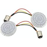 2 stuks Motorfiets LED Signaal Stuurlamp voor Dyna (rood rood licht 1157 zonder lampenkap)