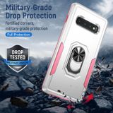 Voor Samsung Galaxy S10 + Pioneer Armor Heavy Duty PC + TPU Houder Phone Case (White)