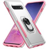 Voor Samsung Galaxy S10 + Pioneer Armor Heavy Duty PC + TPU Houder Phone Case (White)