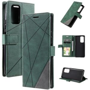 For Xiaomi Redmi Note 11S Skin Feel Splicing Leather Phone Case(Green)