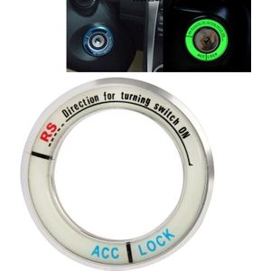 Fluorescerende aluminiumlegering ontsteking sleutel ring  binnendiameter: 3 4 cm (zilver)