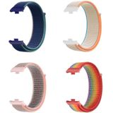 Voor Xiaomi Mi Band 8 Pro nylon lus horlogeband (blauwe zee)