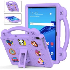 Voor Huawei MediaPad T5 10.1 Handvat Kickstand Kinderen EVA Schokbestendig Tablet Case (Lichtpaars)