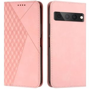 For Google Pixel 7 Pro Diamond Splicing Skin Feel Magnetic Leather Phone Case(Rose Gold)