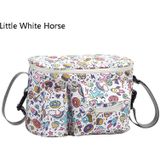 Multifunctionele Baby Kinderwagen Hang Tas Baby Supplies Storage Bag (Klein Wit paard)