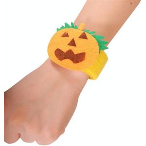 25 PCS Halloween Pop Ring Bracelet Ghost Festival Gift Party Decoraties (Gele Pompoen)