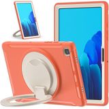 Shocproof siliconen + pc beschermhoes met 360 graden rotatie opvouwbare handvat grip houder & pen slot voor Samsung Galaxy Tab A7 10.4 2020 T500 (Living Coral)