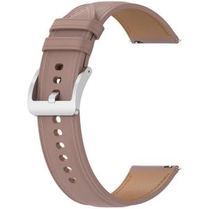 Voor Huami Amazfit GTS 2E / GTS 2 Mini Calf Texture Naaien Draad Watchband (Pink)