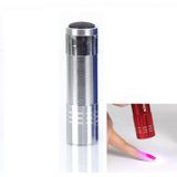 2 stuks nagel droger Mini LED zaklamp UV lamp Portable voor Nail gel Fast droger (zilver)