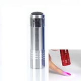 2 stuks nagel droger Mini LED zaklamp UV lamp Portable voor Nail gel Fast droger (zilver)