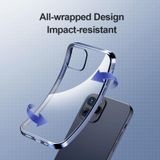 Voor iPhone 12 Pro Max ROCK Schokbestendige Elektroplating TPU Beschermhoes(Blauw)