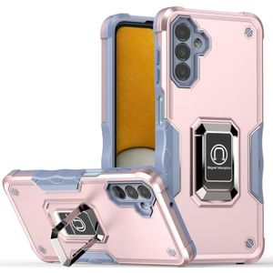For Samsung Galaxy A13 5G Ring Holder Non-slip Armor Phone Case(Rose Gold)