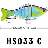 2 PCS PROBEROS HS033 10cm 15.61g Knotty Lure Fish Bait Plastic Hard Bait(C)