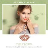 S925 Sterling Zilveren Hanger Rose Gold Crown DIY Ketting Accessoires
