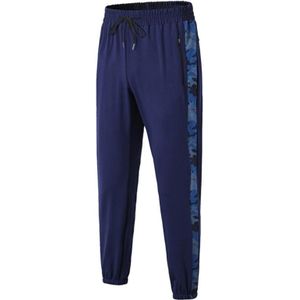 Loose Sports Camouflage Stretch Quick Drying Casual Leggings (Kleur: Navy Size:M)