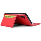Voor Samsung Galaxy Note10 Sterke Magnetisme Liquid Feel Horizontale Flip Lederen case met Holder & Card Slots & Wallet(Red)