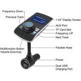 Auto Bluetooth-ontvanger Gratis oproepoproep Weergave FM-zender Dual USB-autolader